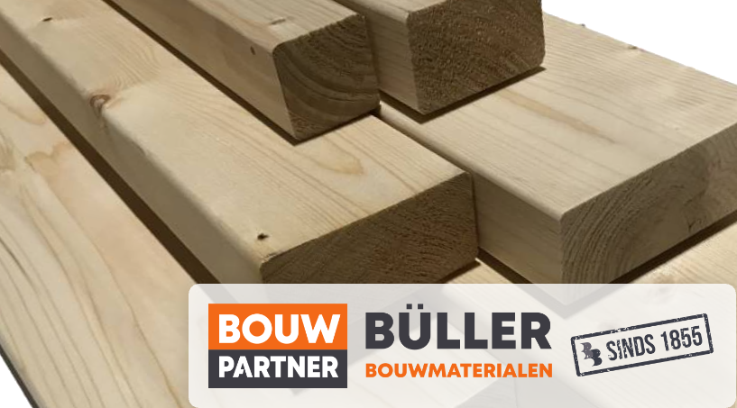 Vuren C balk geschaafd 4-zijdig met ronde kanten 44x44x3000 mm FSC Mix