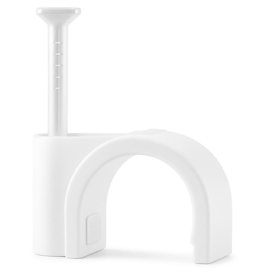 QL kabelclip rond 8mm wit blister 20 st