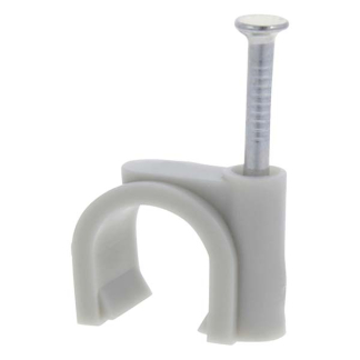 QL kabelclip rond 14mm grijs blister 20 st