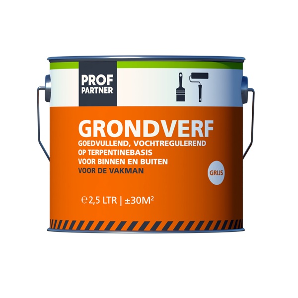 Profpartner Grondverf grijs 2,5 ltr