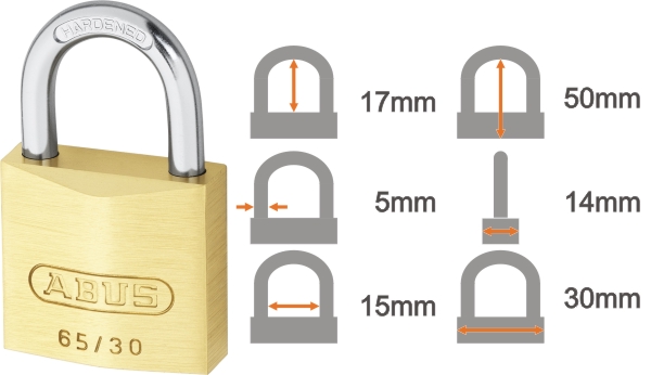 Cilinderhangslot 65/30c zb abus
