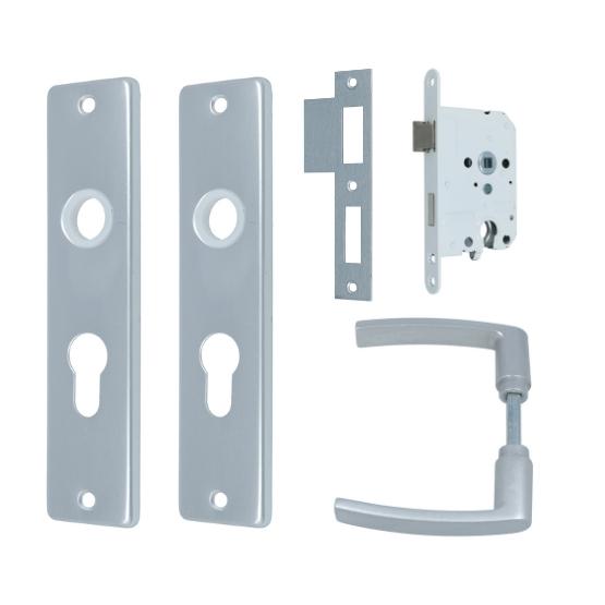 Axa Dag-nachtslot pc55 dm50 voorplaat wit schild+kruk f1 7145005455BL
