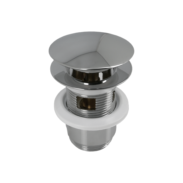 BONFIX Messing verchroomde wastafelplug clicker 1 1/4