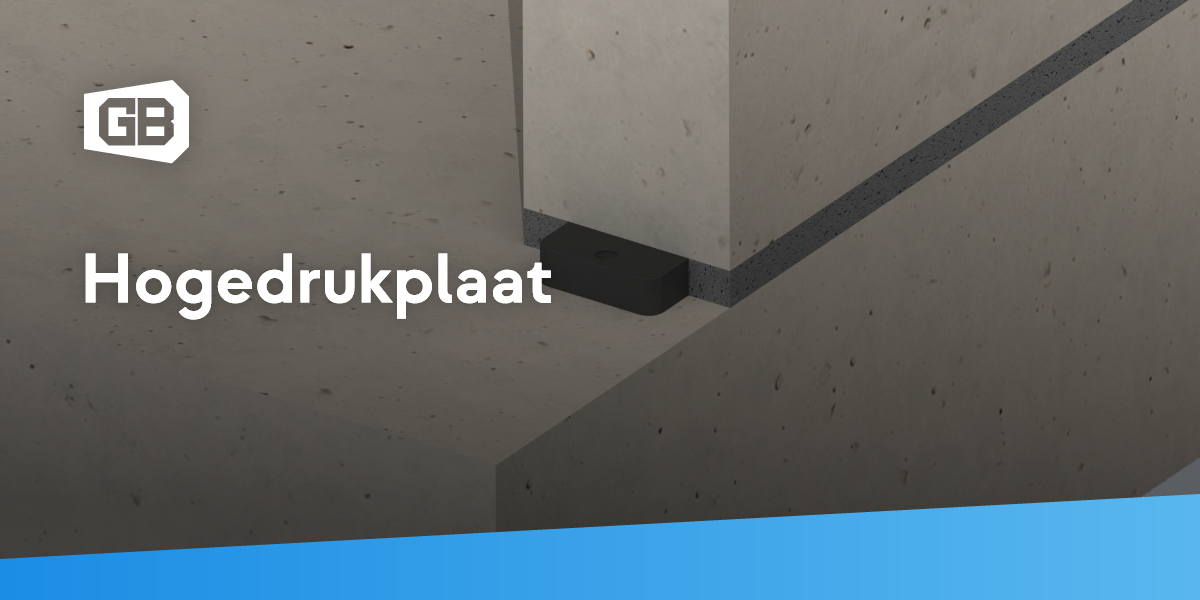 GB hogedrukplaat 100x120x2 ABS drukbelasting 16200kg; 144 per zak