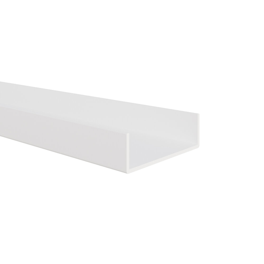 CF Kunststof- U profiel 20x70x2700mm Wand/plafondprofiel