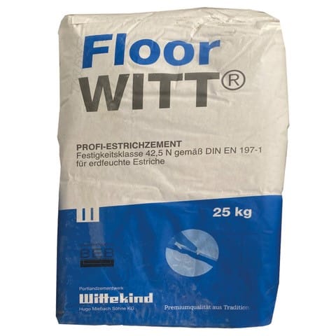 Wittekind portlandcement floorwitt CEM I/A-LL 42,5N - 25 kg. 56 zk/plt.