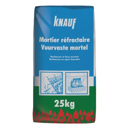 Knauf Vuurvaste mortel zak 25 kg
