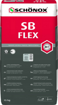 Schonox SB Flex voegmortel voor smalle en brede voegen grijs zak 15 kg