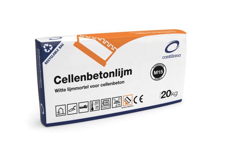 Cantillana Cellenbetonlijm M15 A/B PE zak 20 kg