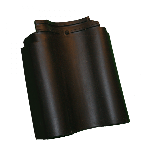 Monier OVH 206 zwart glazura gevelonderpan links