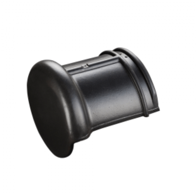 Halfronde beginvorst 185mm zwart satinet