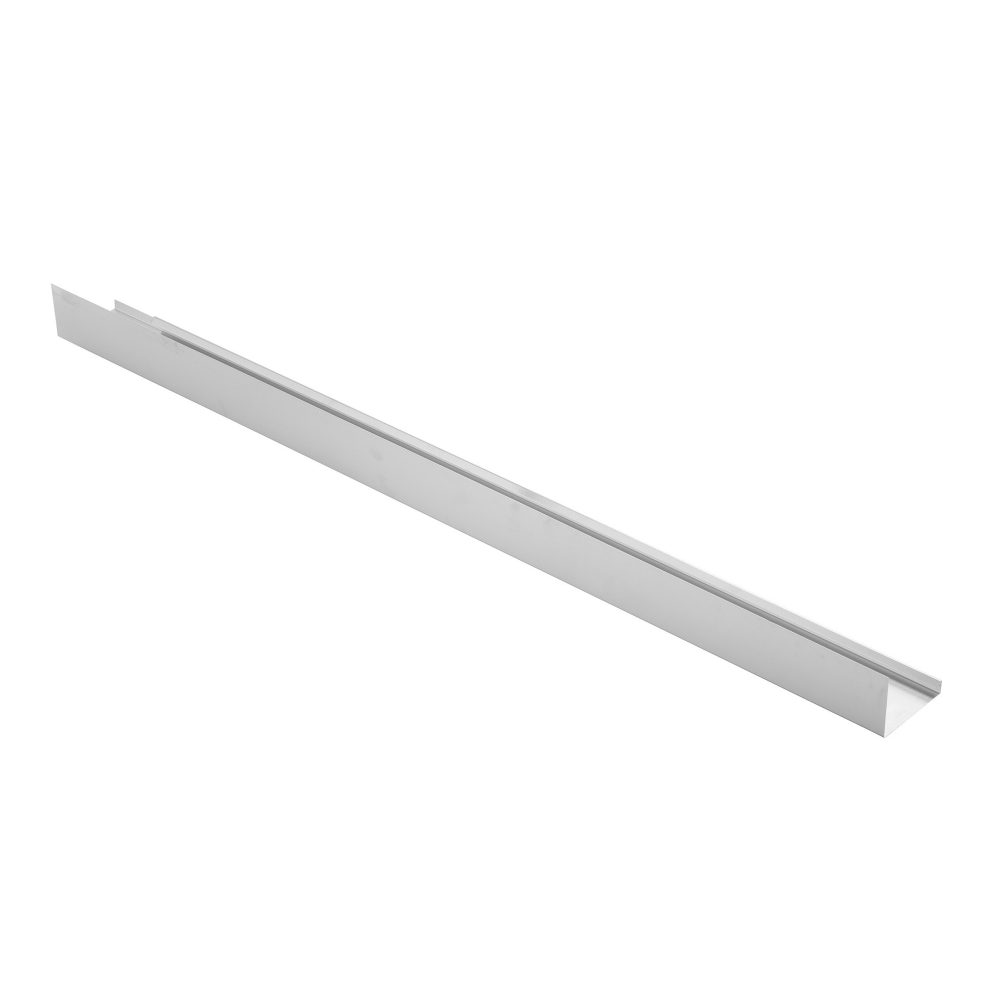 Gootelement rechts aluminium blank
