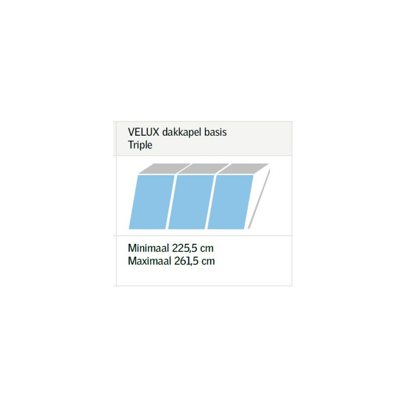 Velux Dakkapel triple Complete set EAW MK08 6031E