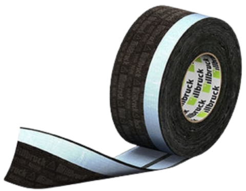 illbruck ME508 duo vliestape EW zwart 100mm rol 25 m1