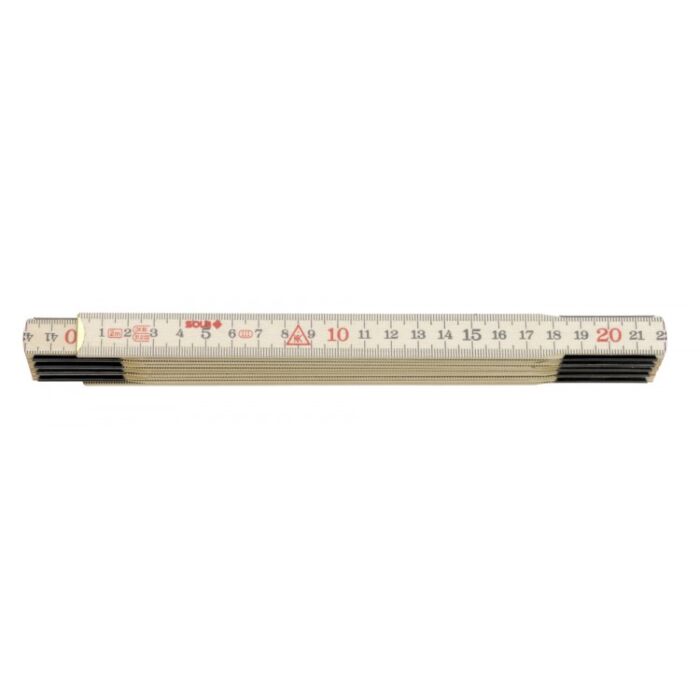 Duimstok SOLA hout wit L = 2000mm 10 delig