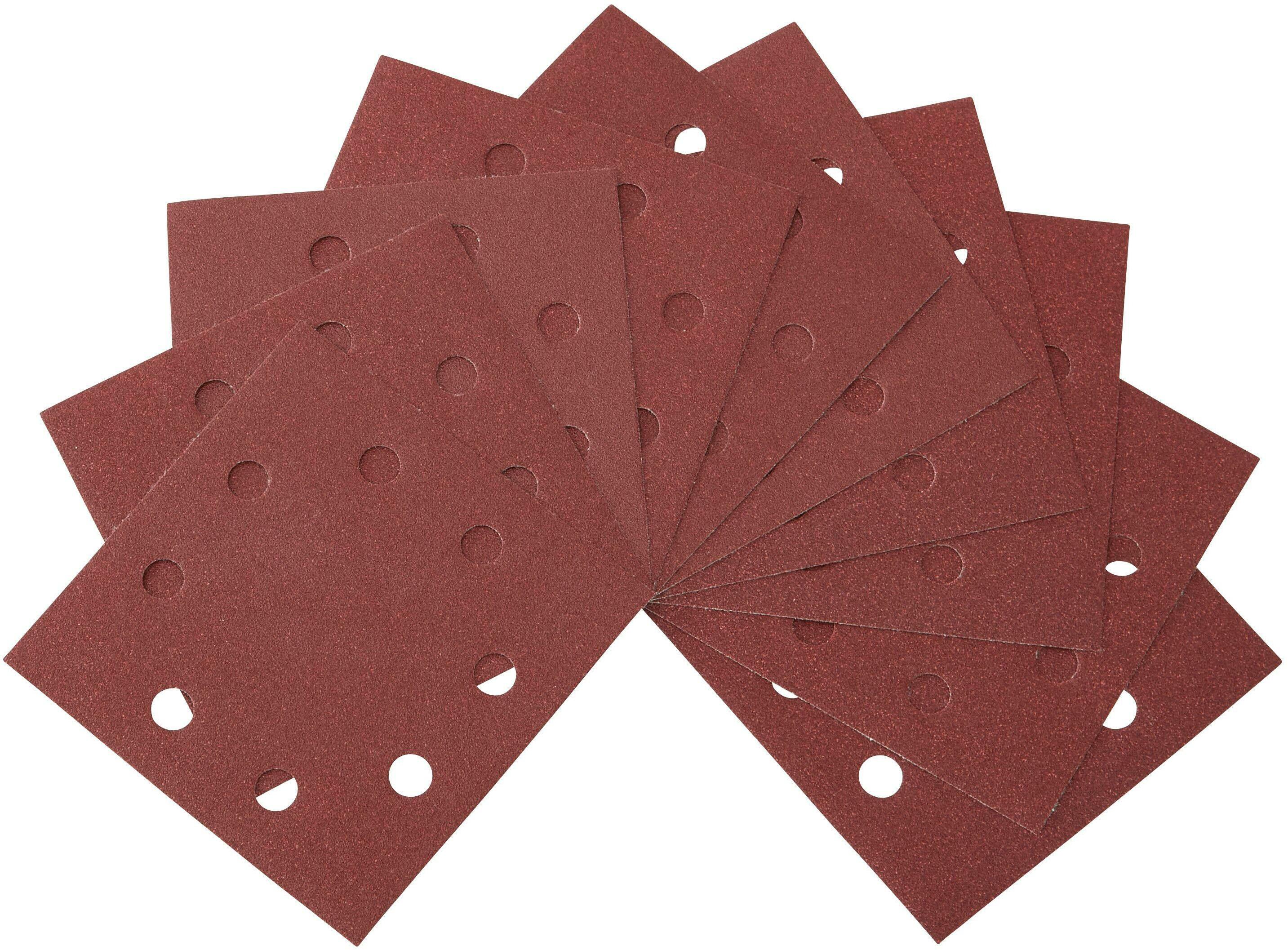Schuurpapier 1/4, 115x115mm, geperforeerd, velcro, k60 pak 10 st