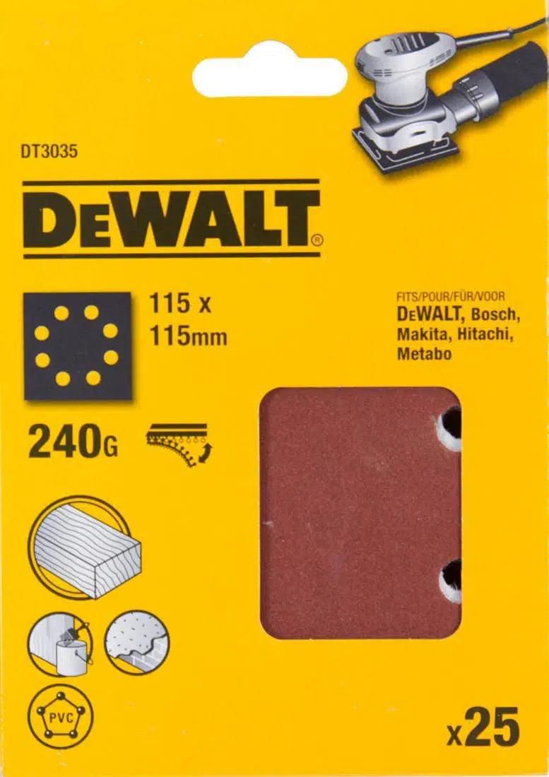 Schuurpapier 1/4, 115x115mm, geperforeerd, velcro, k240 pak10st