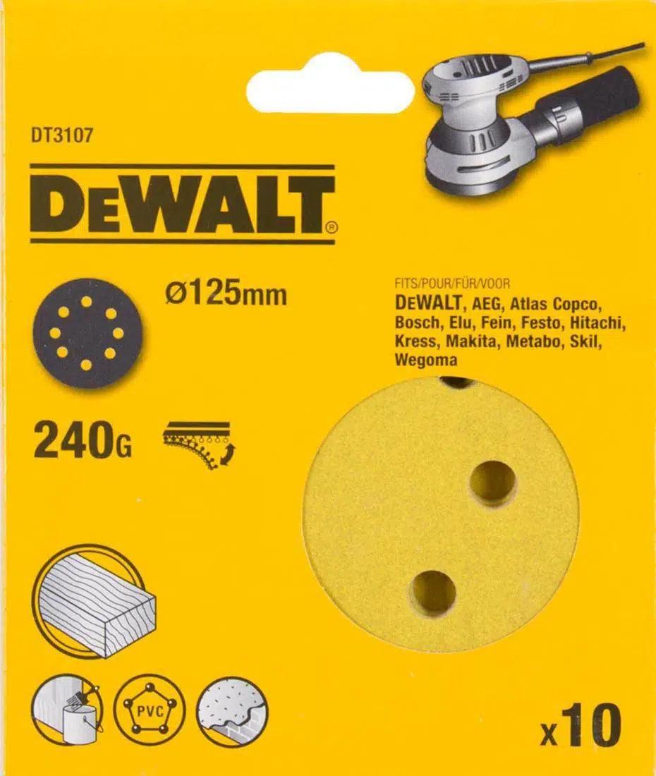 Schuurschijf, diam 125mm (d26453),k240 pak 10 st DT3107-QZ
