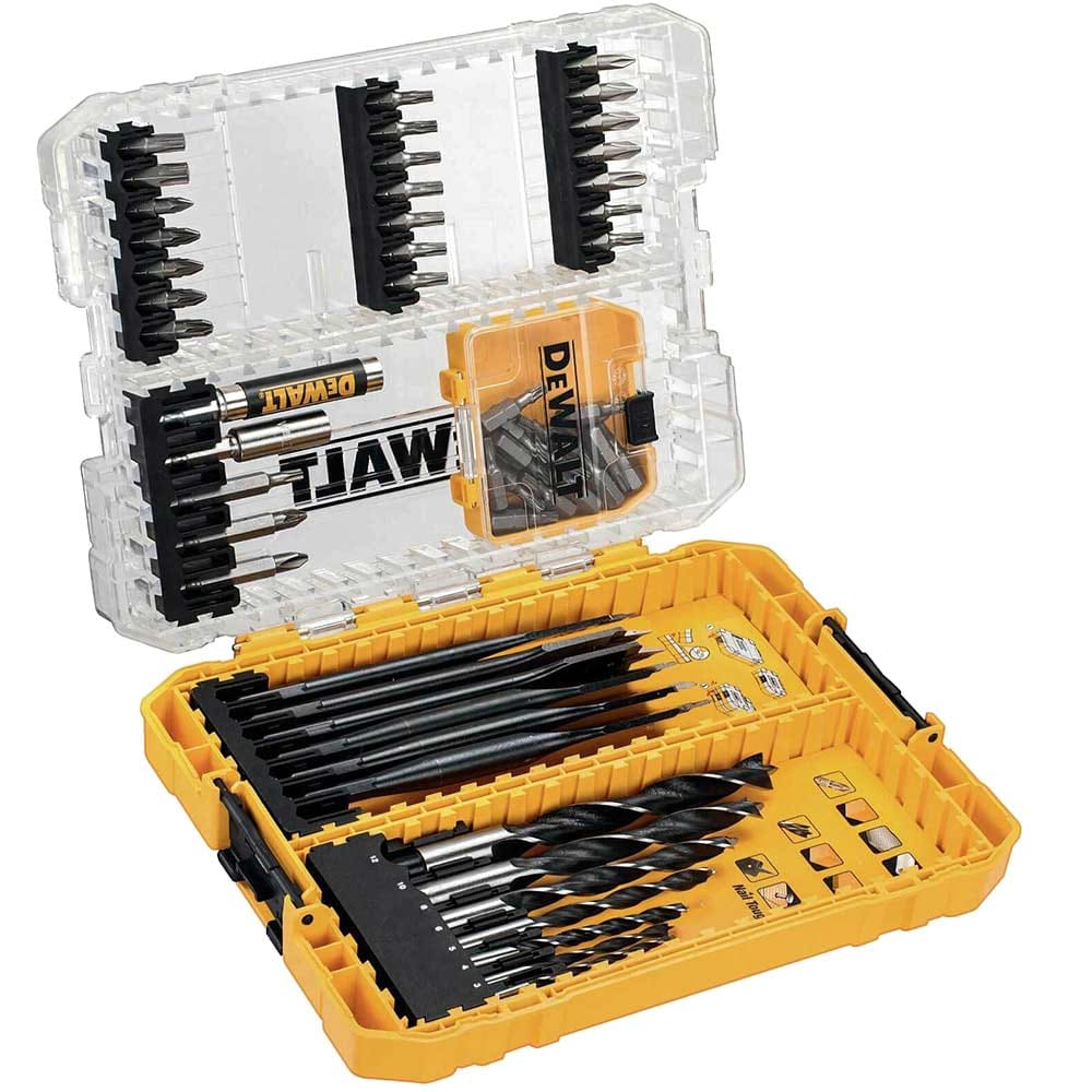 57-delig speedboor EXTREMEen houtboren, TOUGH CASE DT70758-QZ