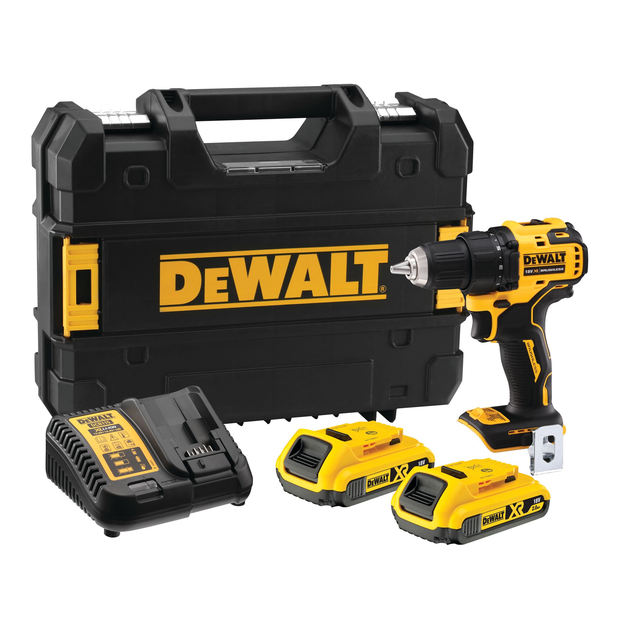 DeWalt DCD708L2T-QW 18V XR Brushless Com pacte Schroef-/boormachine 2x3.0Ah in TS