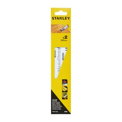 Stanley STA21182-XJ Houtzaag, Grof 240mm, kaart 2 st
