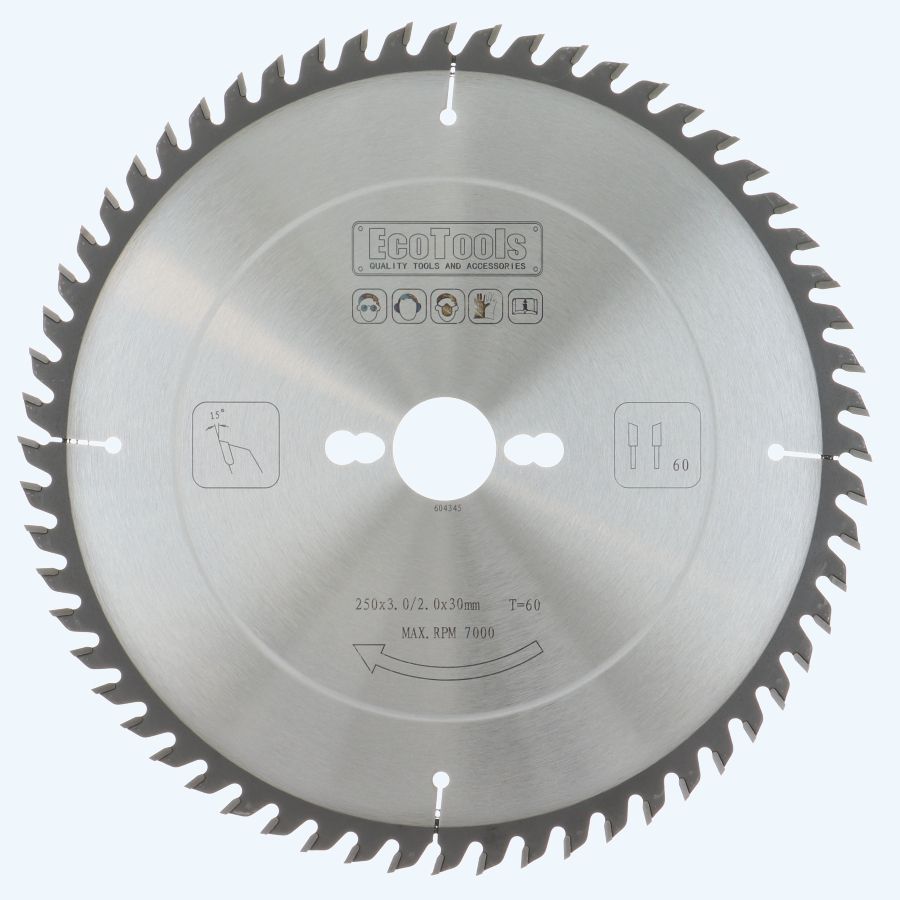 Cir.z.b. 250x30x60t, wisseltand, positief 10gr, kerf 3,0mm