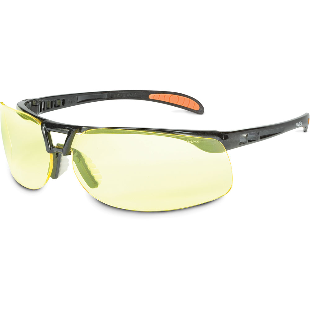 Protege zwarte bril gele Hdl lens New D S