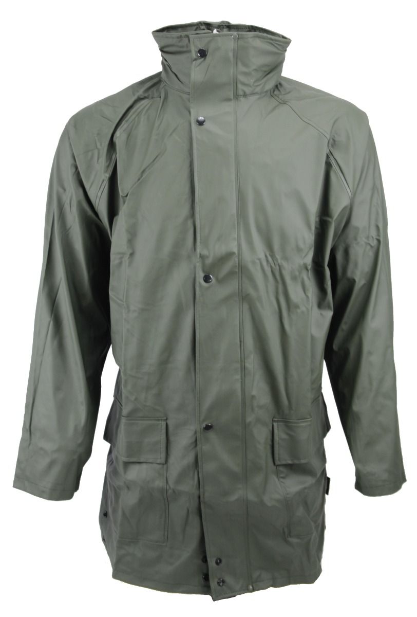 Puflex plus regenjas 100% pu groen, M