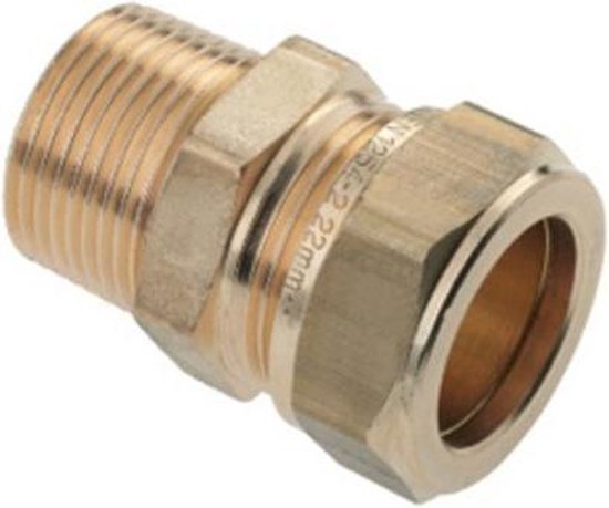 Messing knelpuntst.ldr.3/8bux12 bonfix label 1 st (GASTEC/KIWA)
