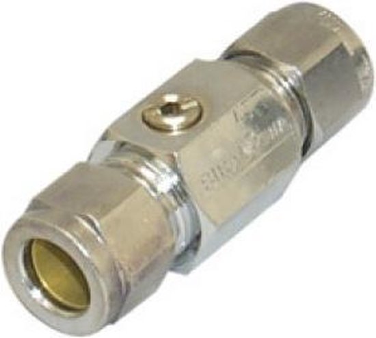 Chroom kogelstopkr.hks kn 15mm plieger label bl