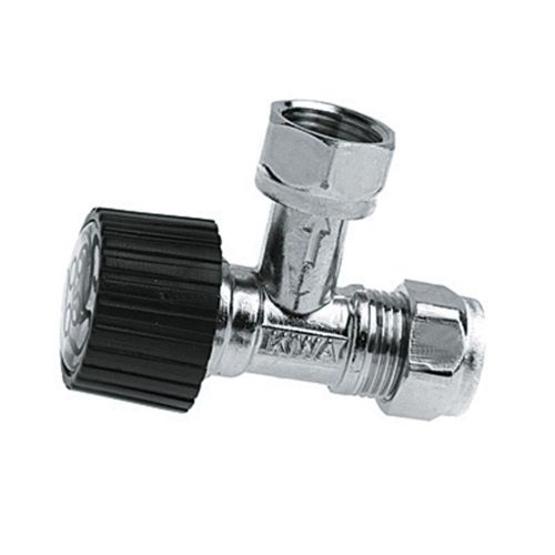 BONFIX Hoekstopkraan 3/8 inch x12 knel vernikkeld