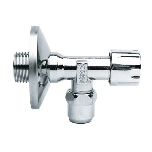 BONFIX Hoekstopkraan 1/2 inch x10mm met rozet Zak van 1 stuk 24zk/ds