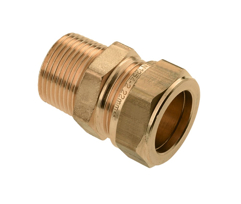 Messing knel puntstuk 1/2x15mm  