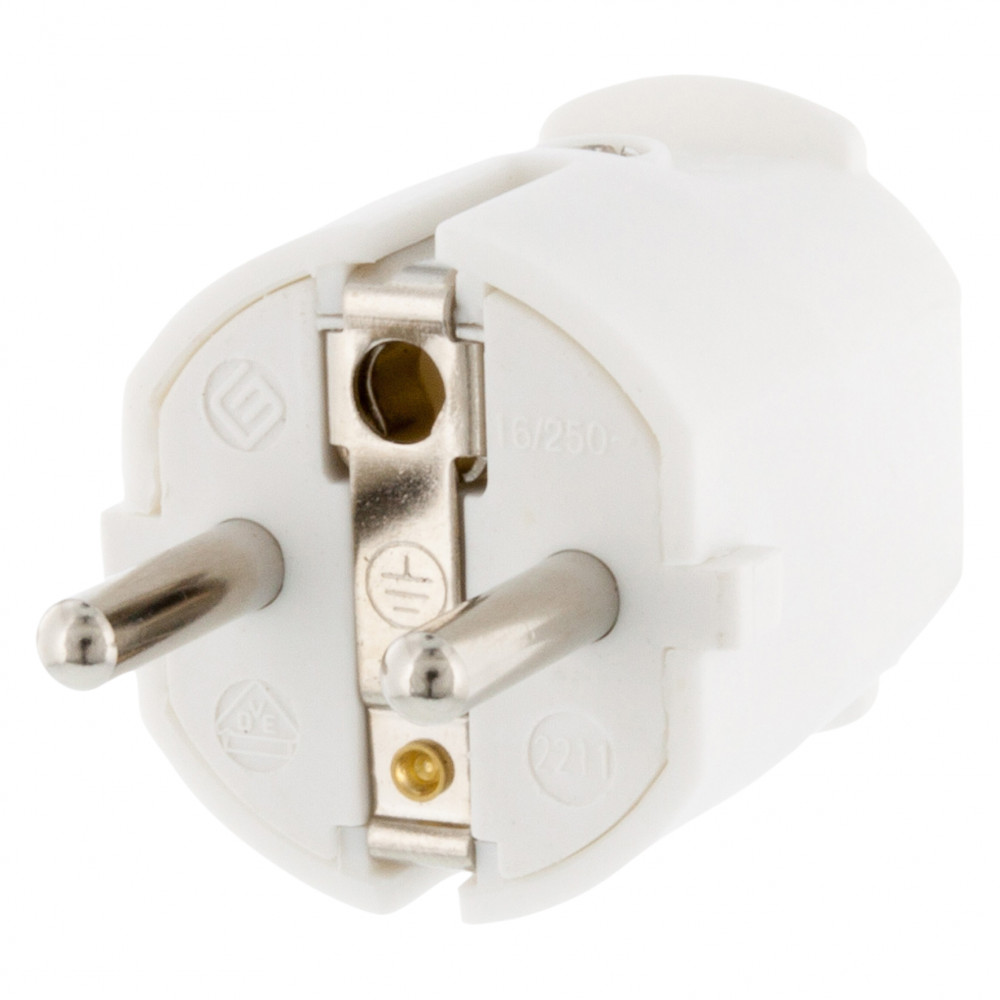Stekker RA 10/16A wit  