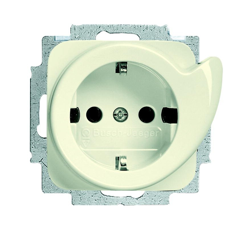 M BJ SI inbouw contactdoos 1V creme
