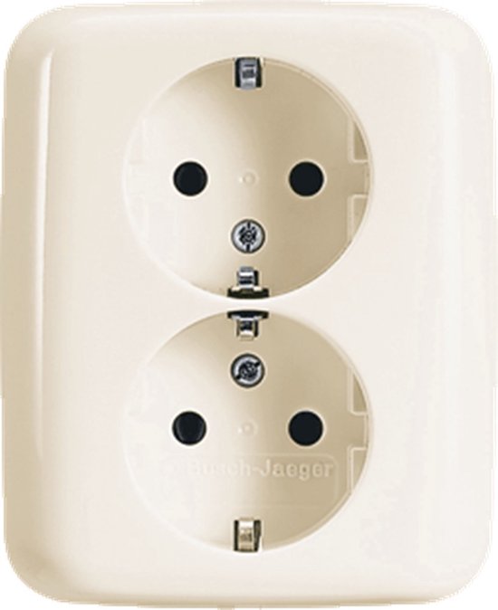 M BJ SI inbouw contactdoos 2V ra creme