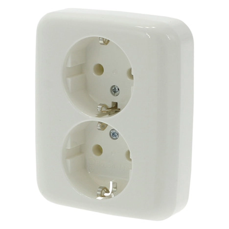 M BJ refl inbouw contactdoos 2V ra polarwit