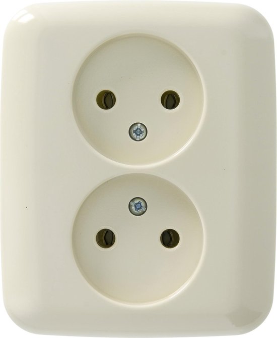 Inbouw wandcont.ds dubbel creme b-j reflex si