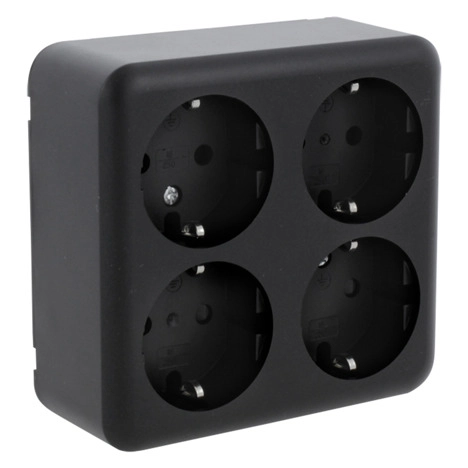 Ql opb contactdoos 4v vk ra           zwart