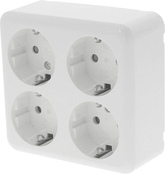 QL Opb Contactdoos 4v RA VK polarwit