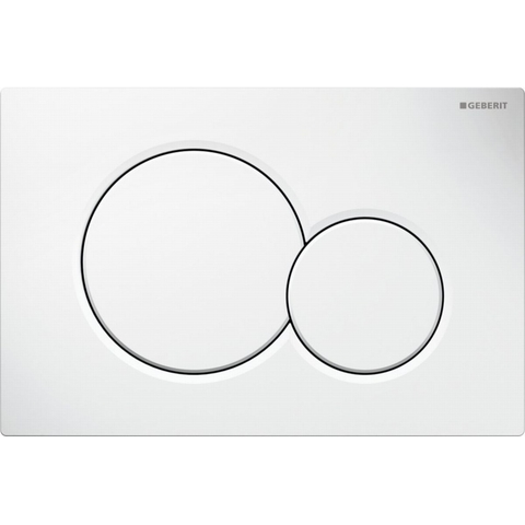 Geberit Sigma 01 bedieningsplaat 115770115 tweeknops frontbed. wit 