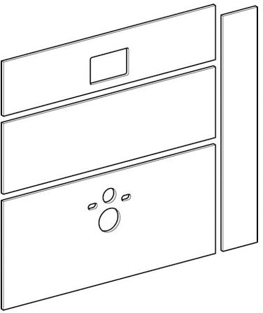 Geberit toiletmodule frontbediening gipsplaat 130x130x18mm