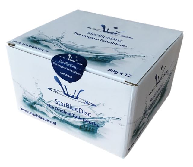 Star Blue disc toiletblokjes blauw 24st/ds