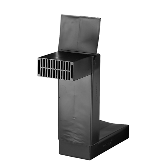 Ubbink Vloerventilatiekoker (WF) compleet met zwart muurrooster