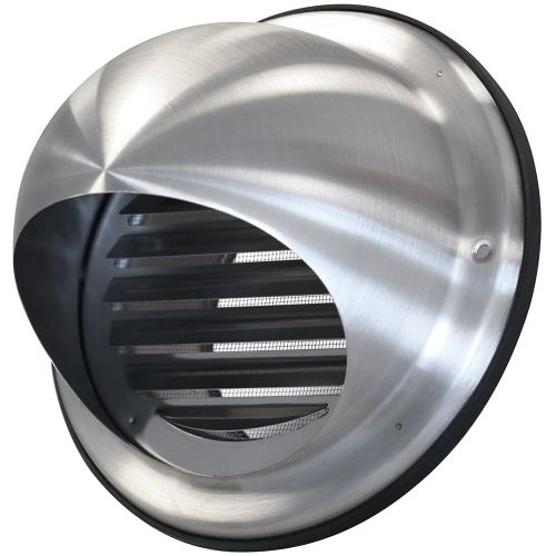 RVS buitenrooster bol model diam. 125mm