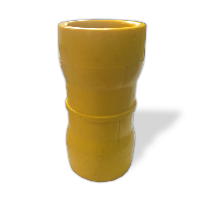Giveg gassteekmof 63mm, geel, 2x mv