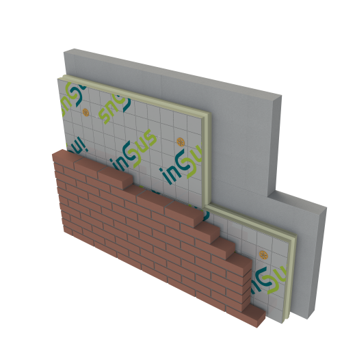 InSuWall TG4 100mm - 1200x600mm (functioneel 1185x585mm) Rd:4.50