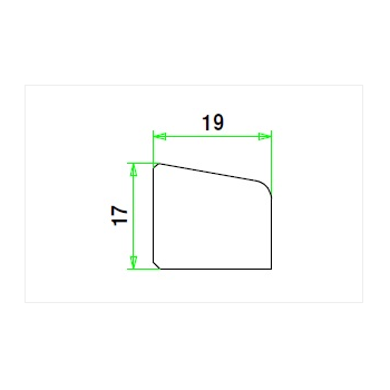 Meranti glaslat C1 17x19 mm onbehandeld