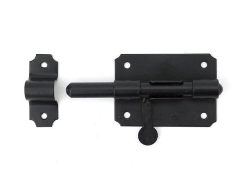 SX plaatgrendel 90x65mm m sluitpl zwart