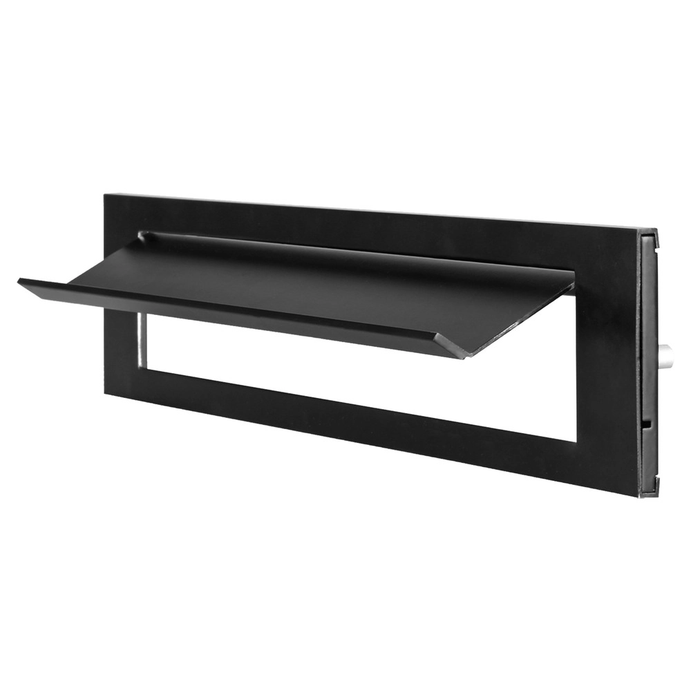 Sx briefplaat/tuimelklep alu zwart